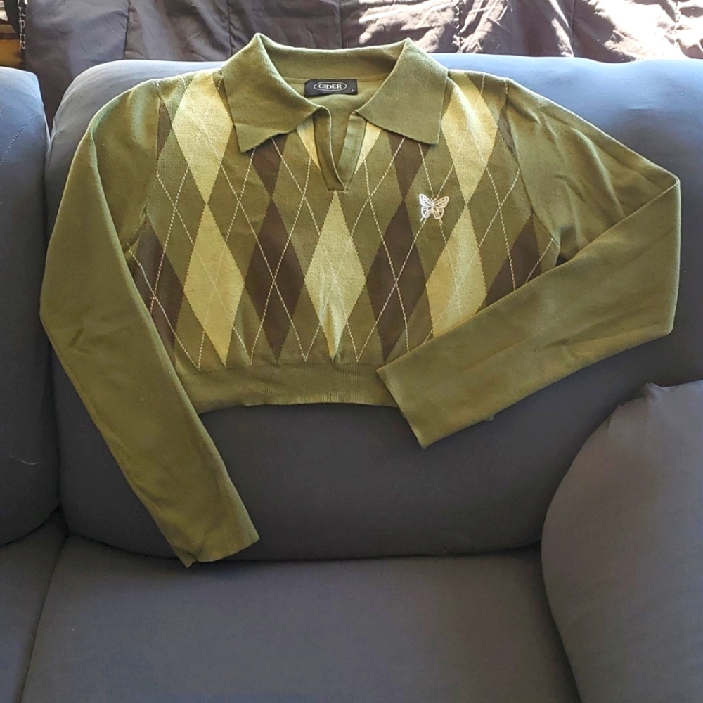 Cider Argyle Sweater